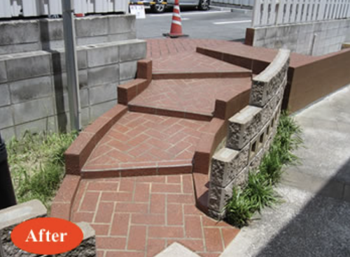 アトミクスの舗装材を使った施工画像